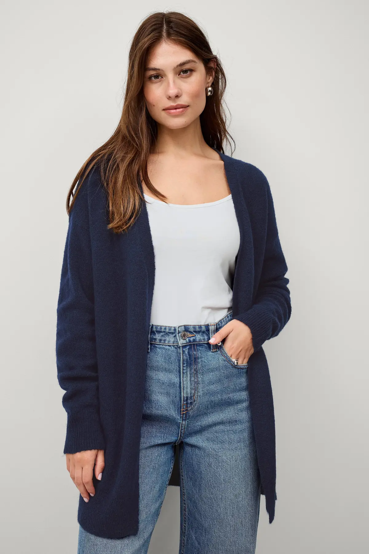 Strikket cardigan Marineblå