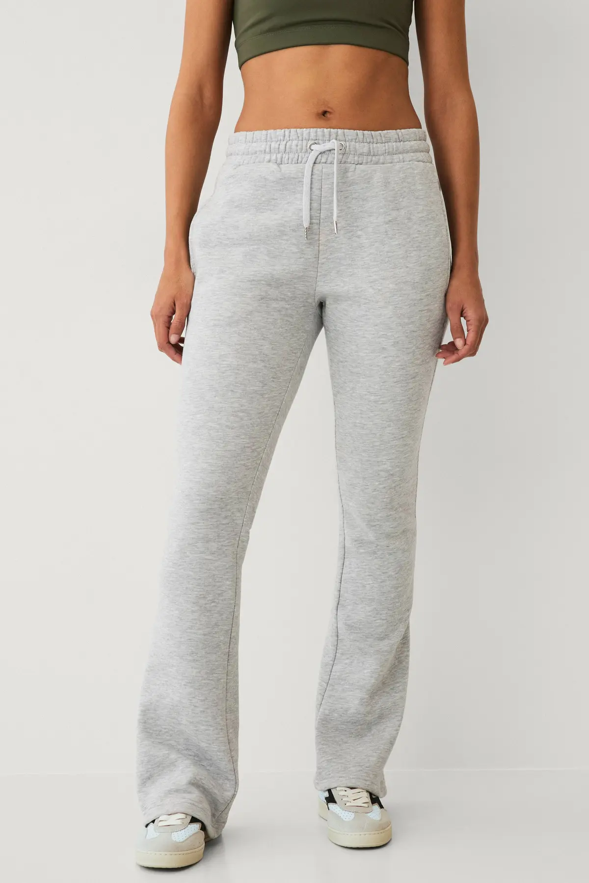 Sweatbukser Sweat Pants Flare Core Lys grå melert