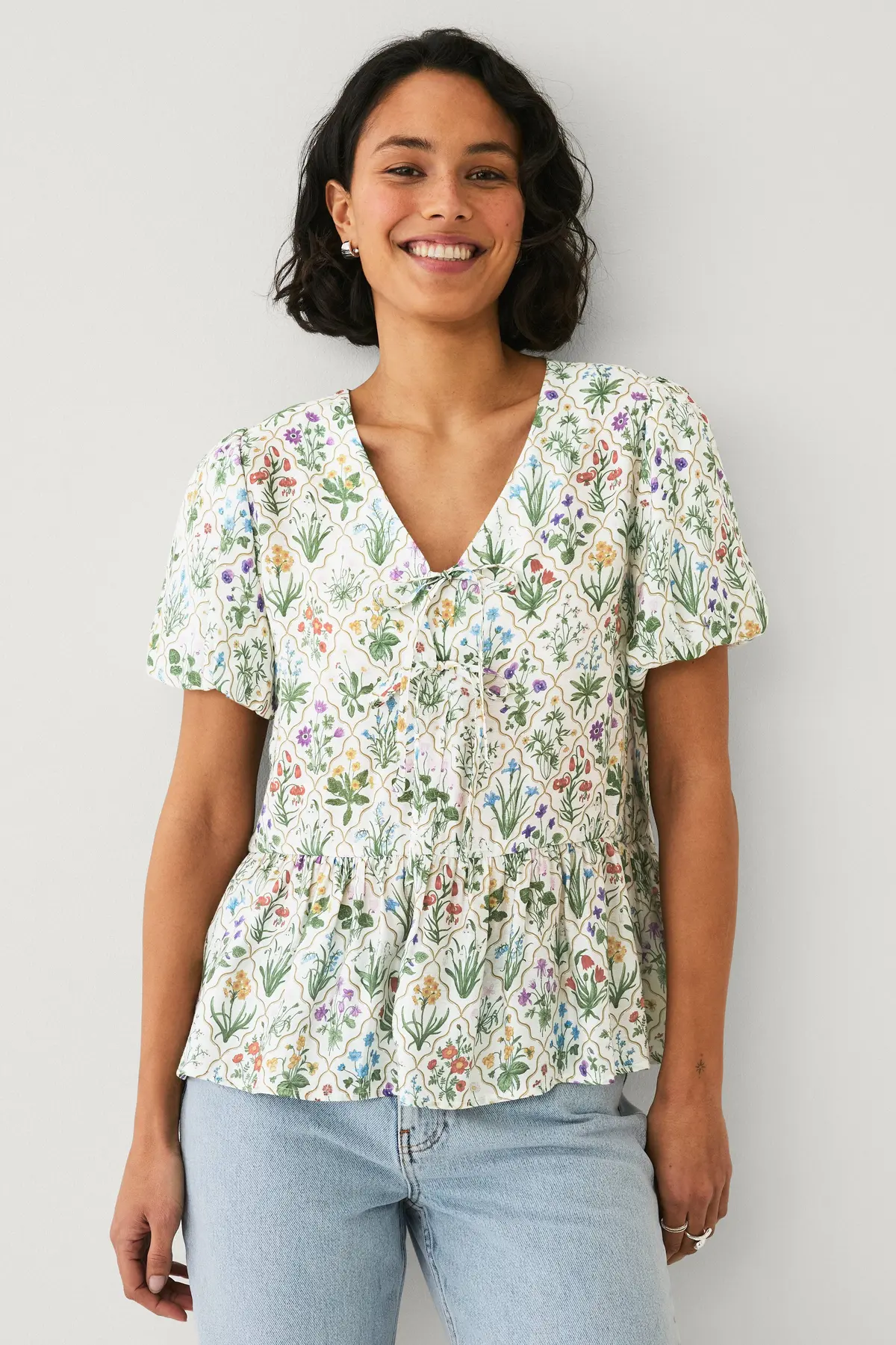 Bluse Malin Blomprint