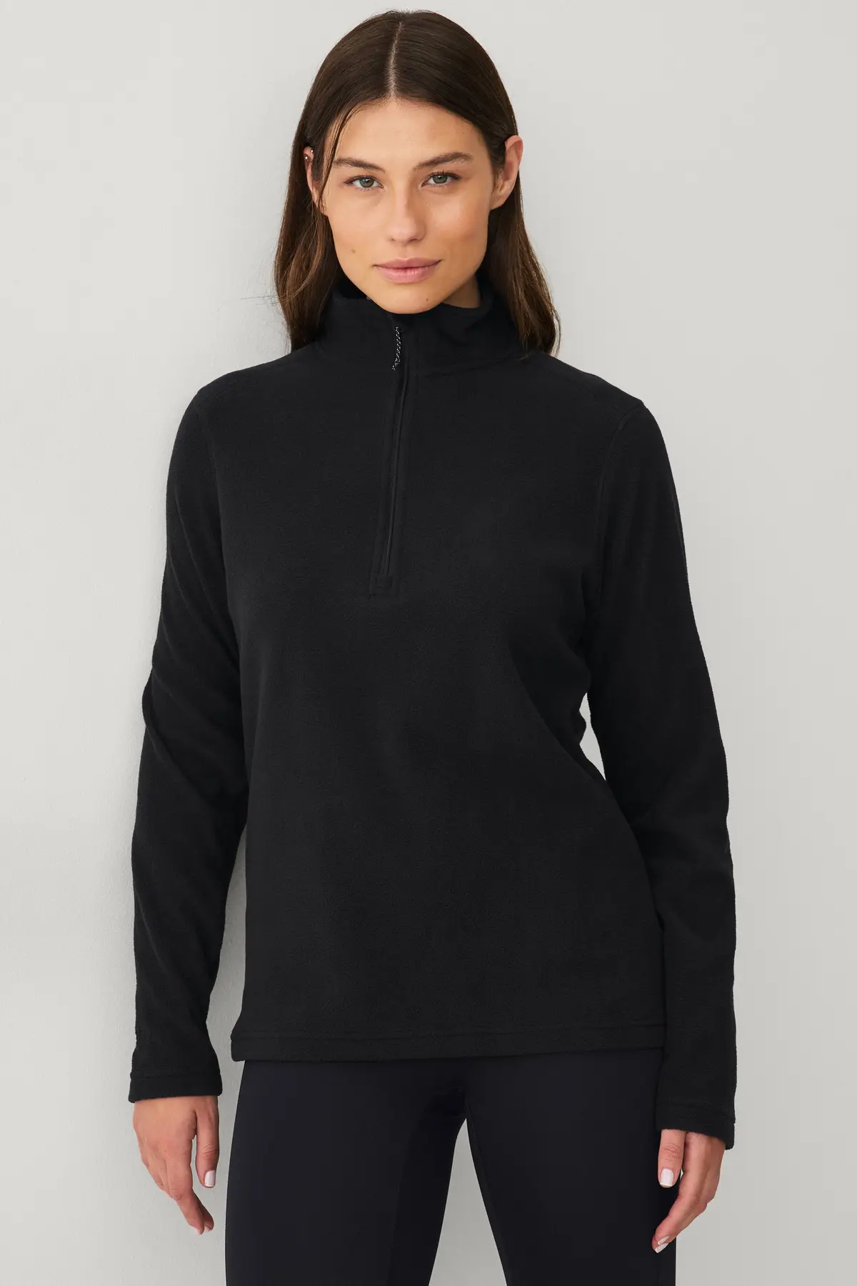 Fleecetrøye Fleece Basic Half Zip W Svart