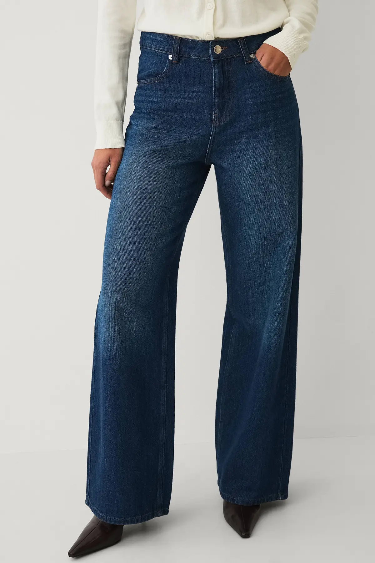 Brede jeans Mørk blå