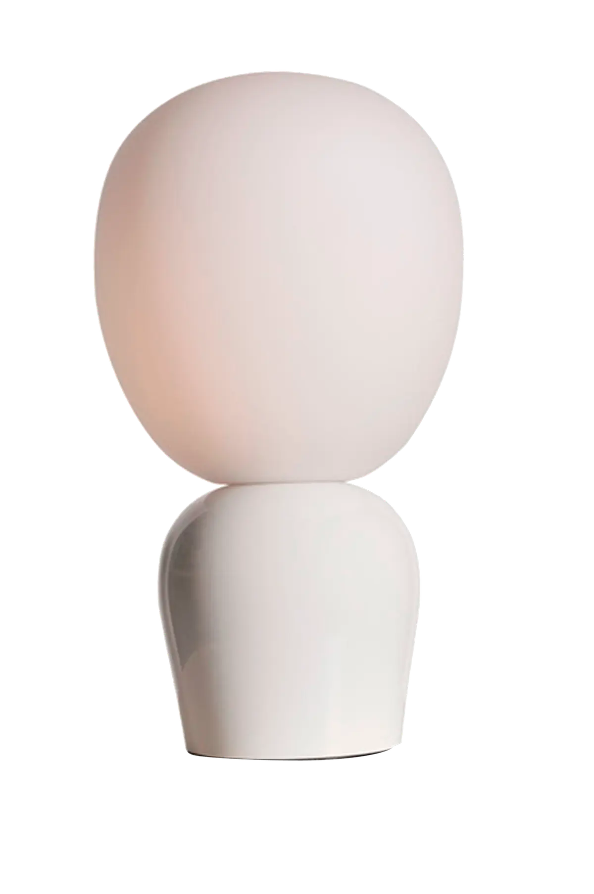 Bordlampe Buddy Glossy White/Opal Glass