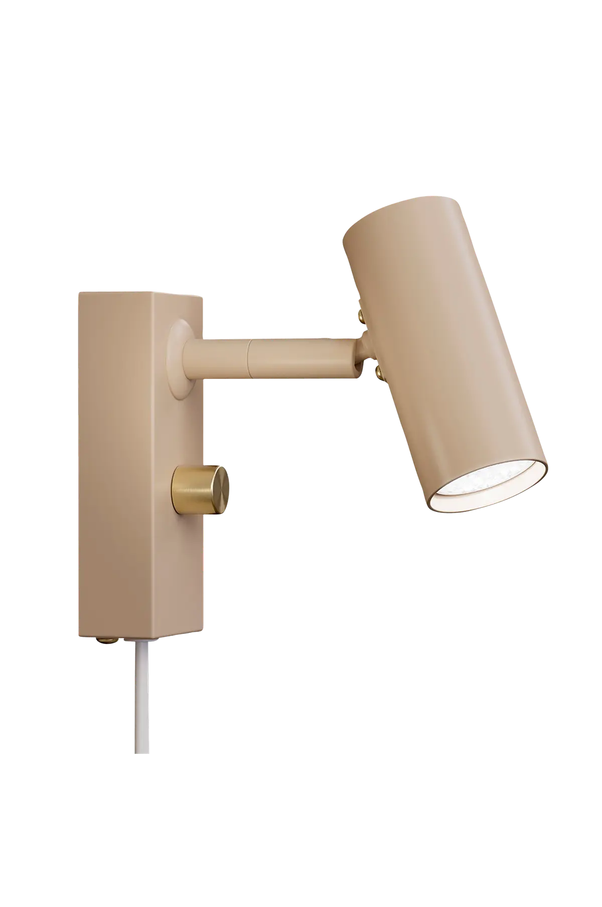 Vegglampe Cato enkel Nougat/messing