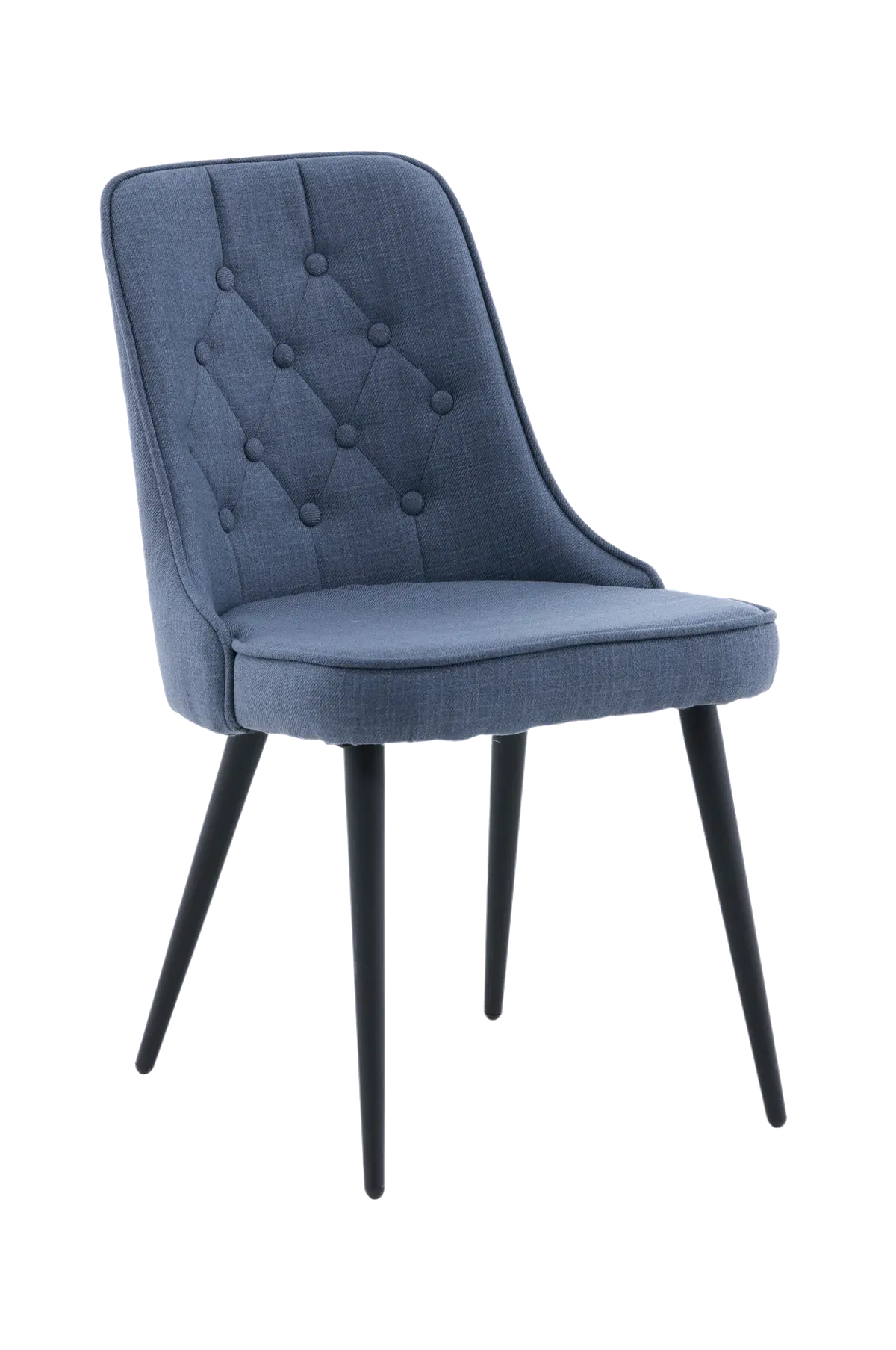 Spisestol Valleta Delux stoff, 2-pk Blå/svart