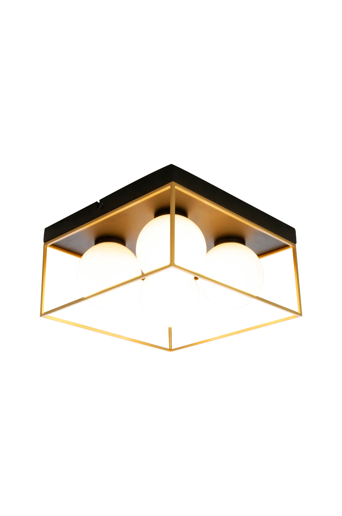 Plafond ASTRO Svart/gull/opalhvit