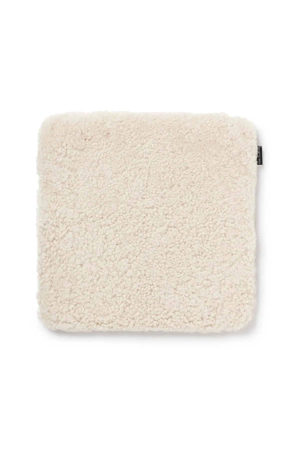 Sitteunderlag saueskinn firkantet Curly Beige moonlight