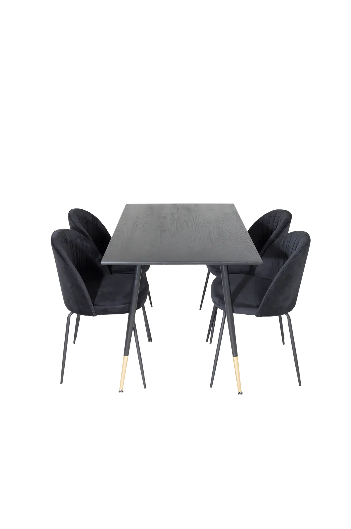 Spisegruppe Dipp med 4 stk. spisestoler Wrinkles