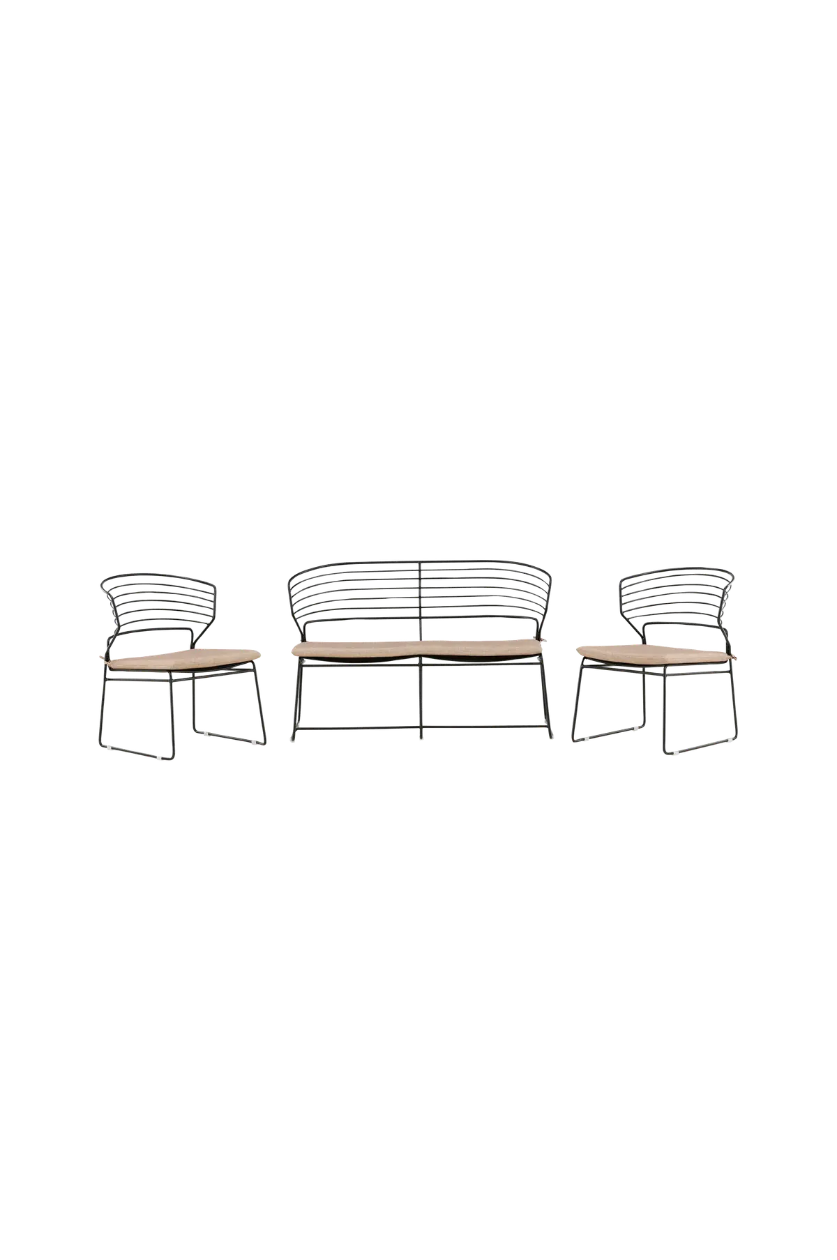 Loungegruppe Milano Svart/beige
