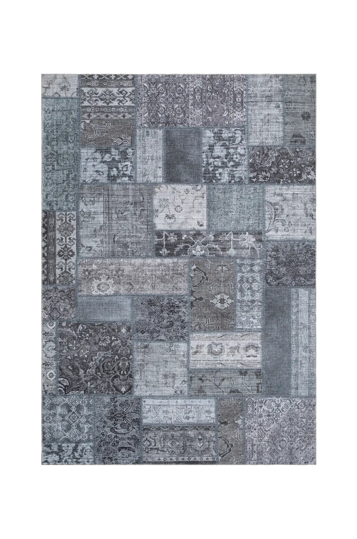 Glattvevd Patchwork Steel