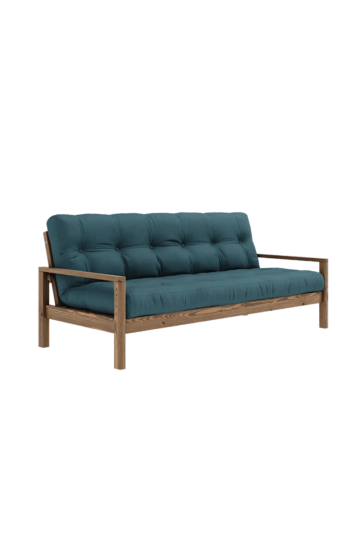 SOVESOFA KNOB Petroleumsblå