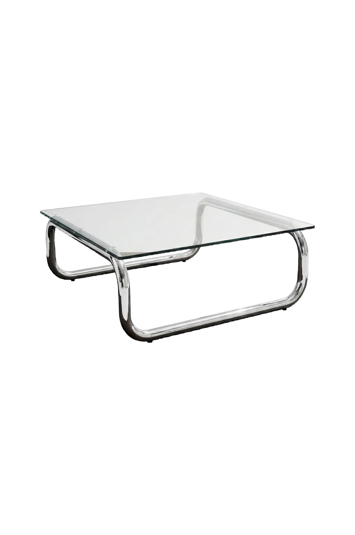 Lulu sofabord i glass og krom 80x80 cm