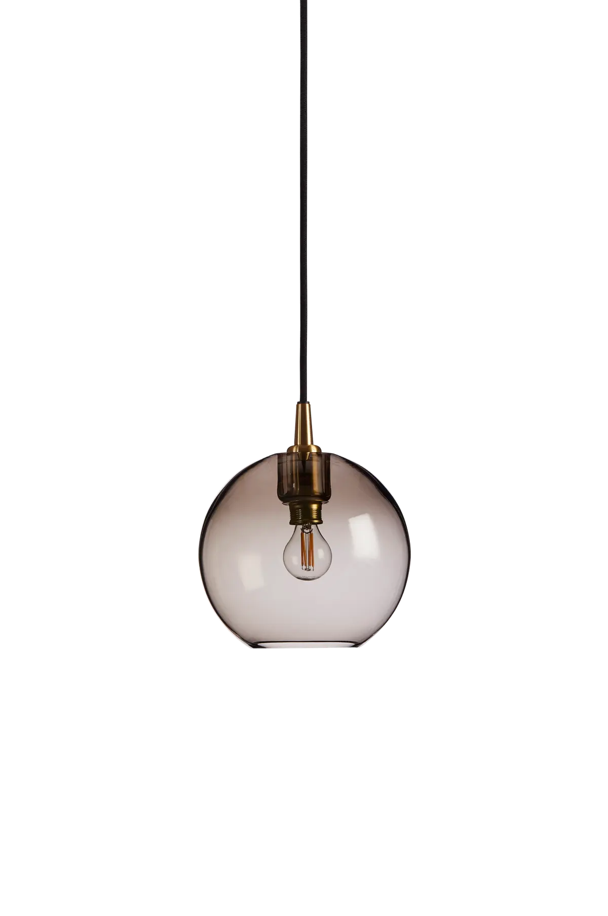 Pendel Gloria diameter 19 E14 Messing / røykfarget