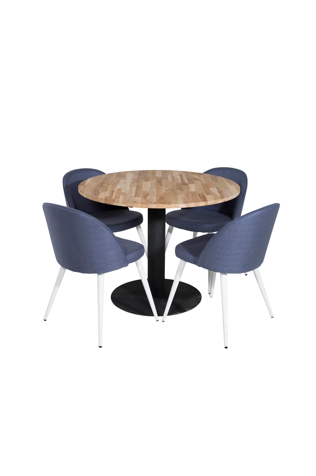 Spisegruppe Cirebon med 4 stk spisestoler Velvet