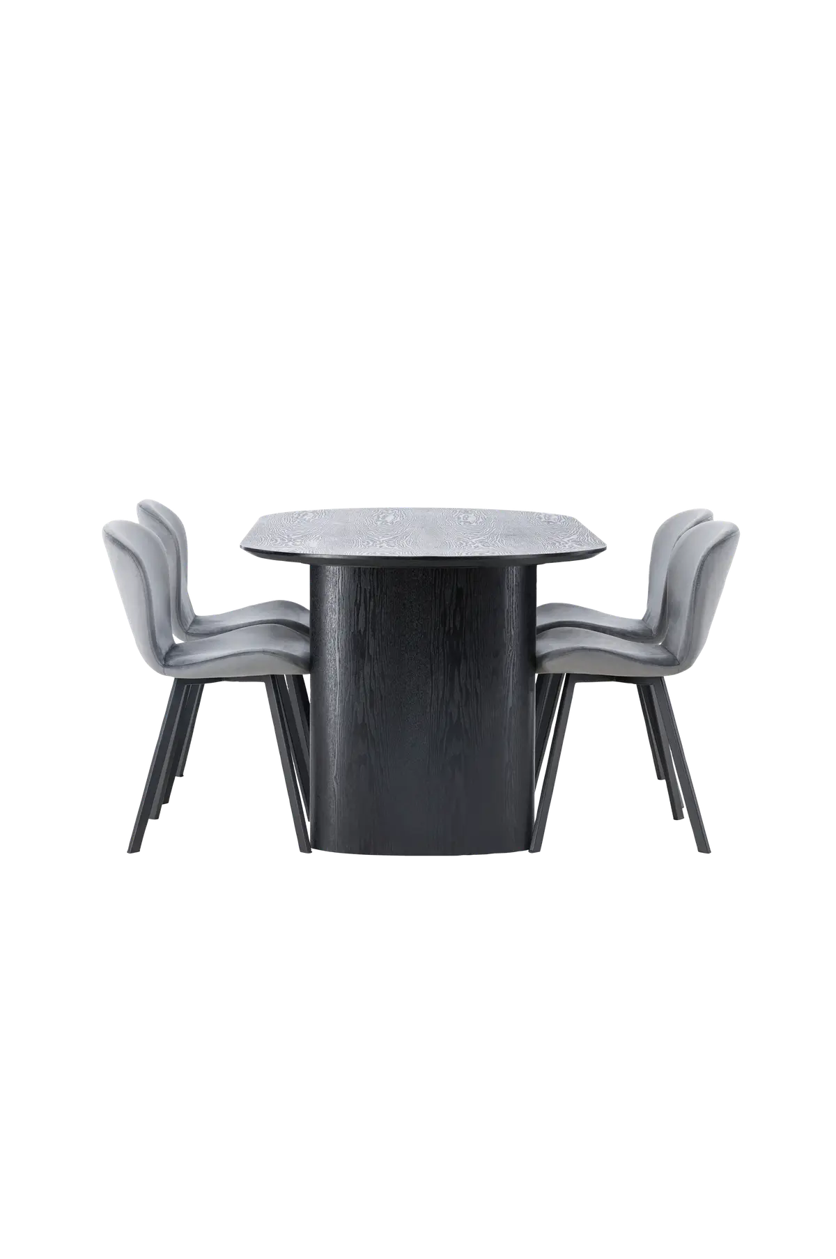 Spisegruppe Isolde med 4 stk stoler Lilja