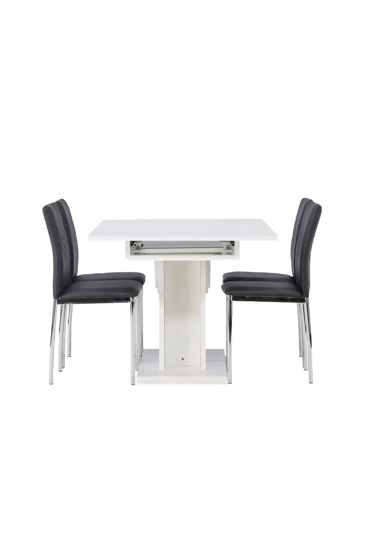 Spisegruppe Pluto med 4 stk stoler Lily