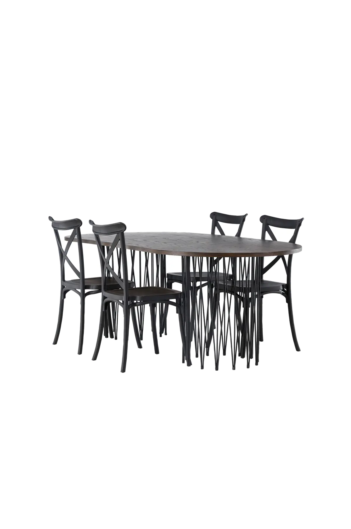 Spisegruppe Stone med 4 stk spisestoler Crosett