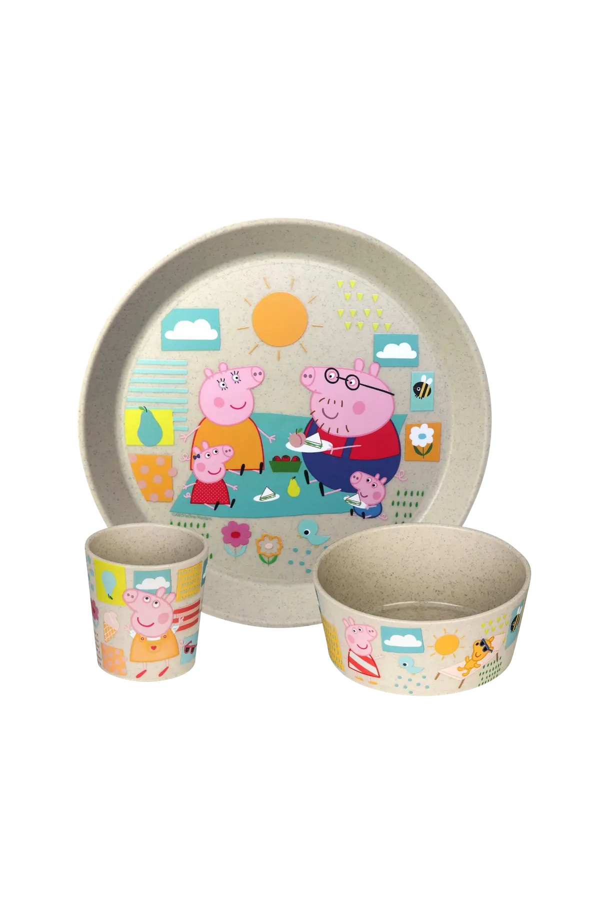 Barnesett Connect Peppa Pig 3 deler Beige