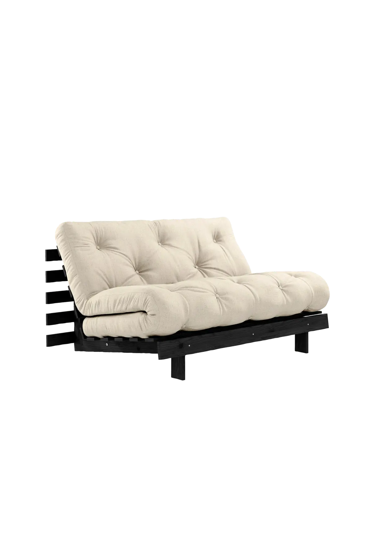 Roots 140 sovesofa Black Night lakkert / Lin