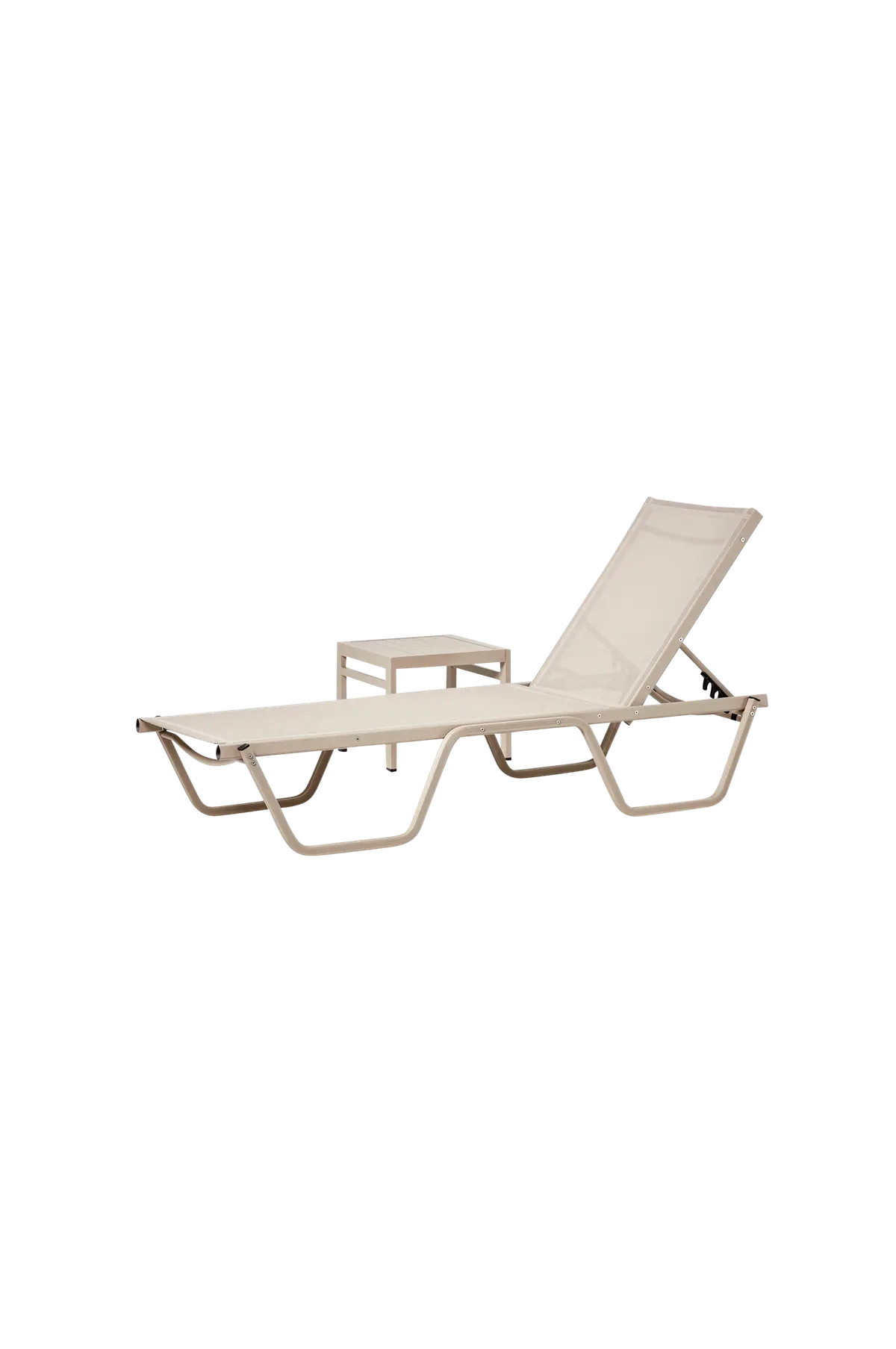 Sett med solseng og sidebord Asos