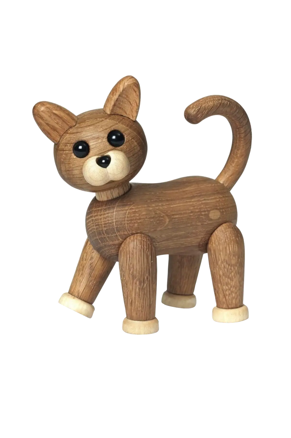 Dekorasjon i tre Sneaky Kattunge 10 cm