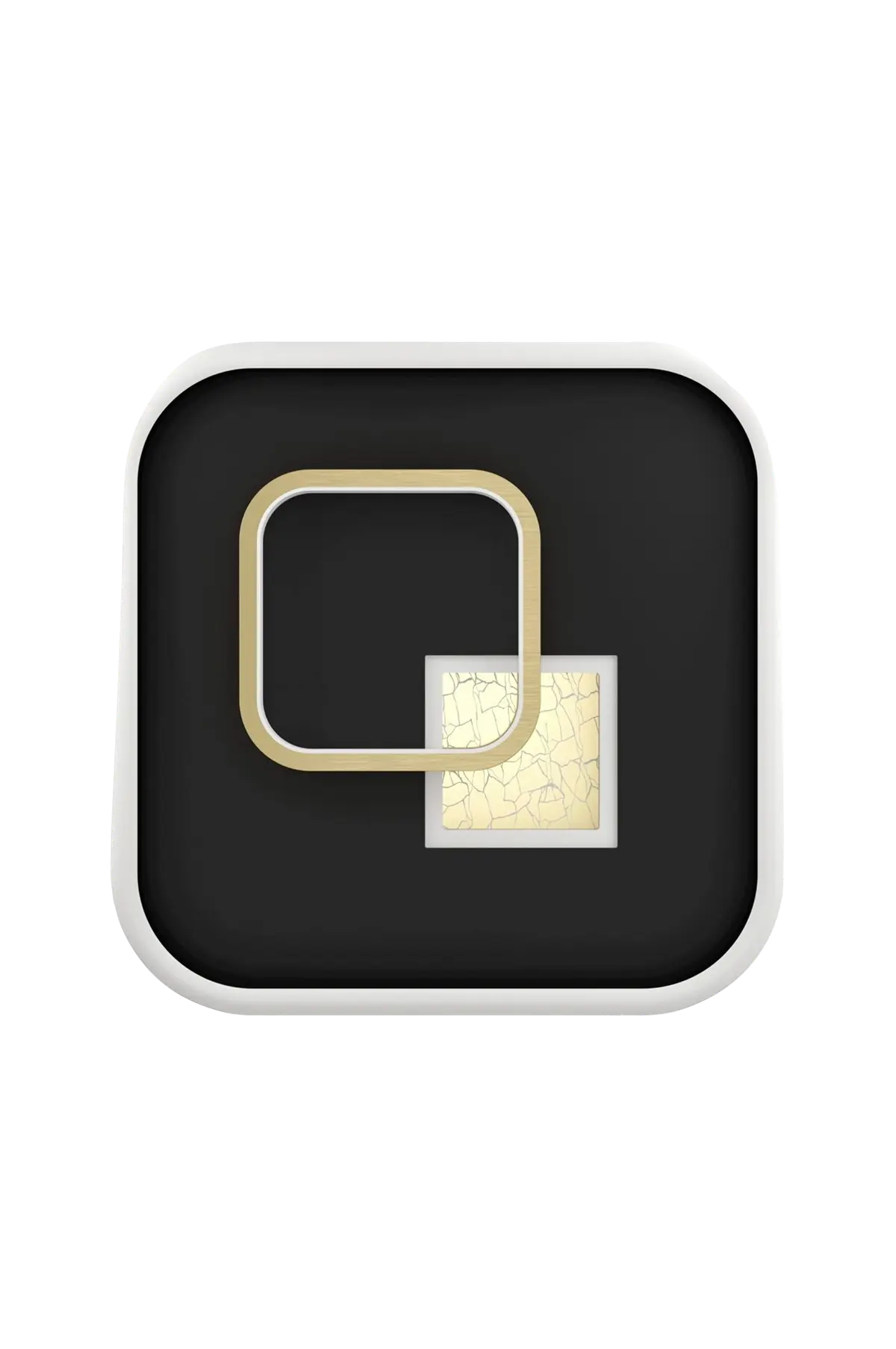 Vegg/taklampe Tiriolo Square Black /Gold