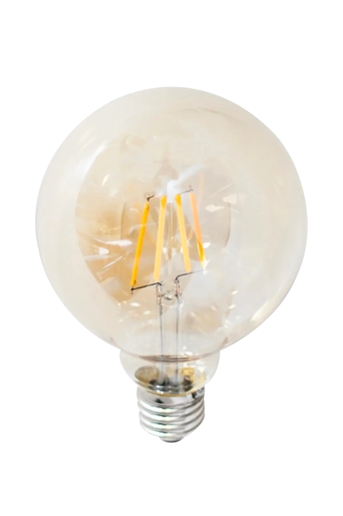 Filament dekorpære, LED dimbar kulepære, E27, 4W, Ø 95mm rav