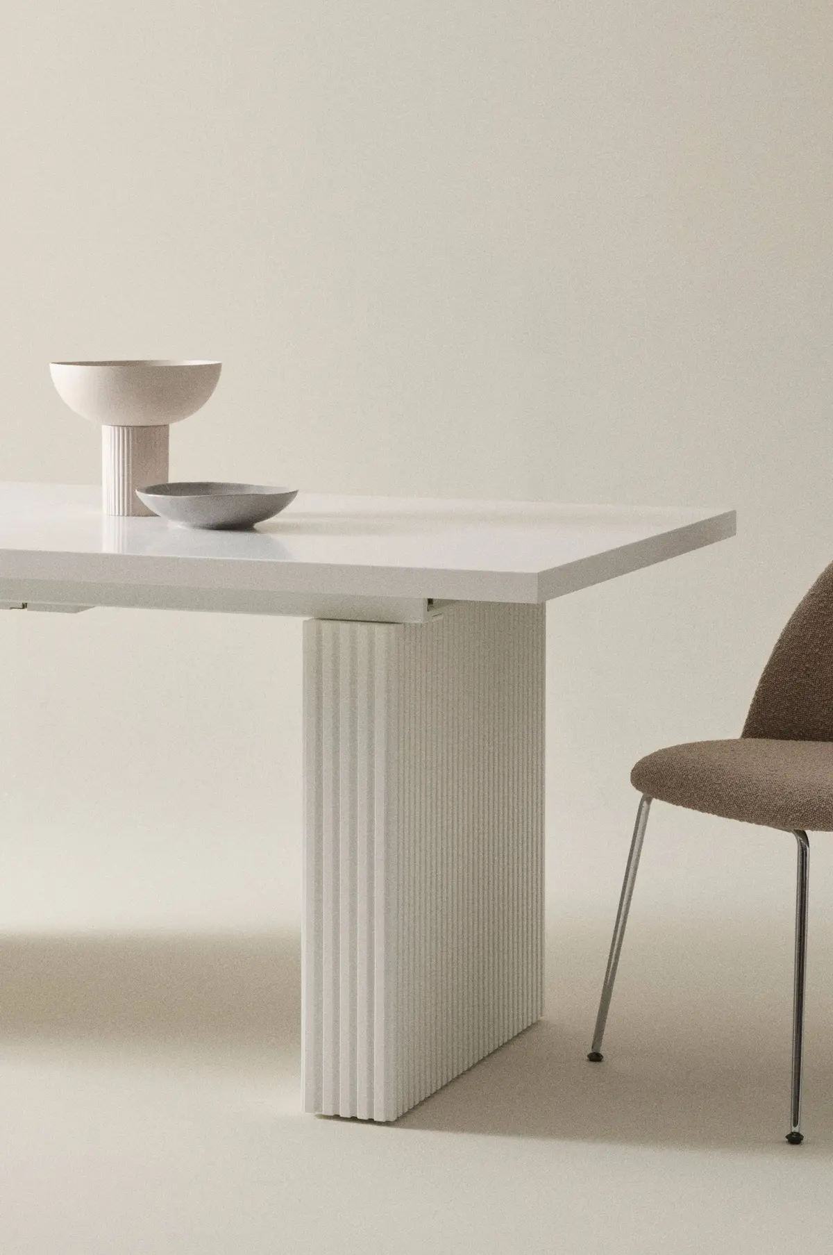 PALANZO spisebord med ileggsplate 105x196+45 cm
