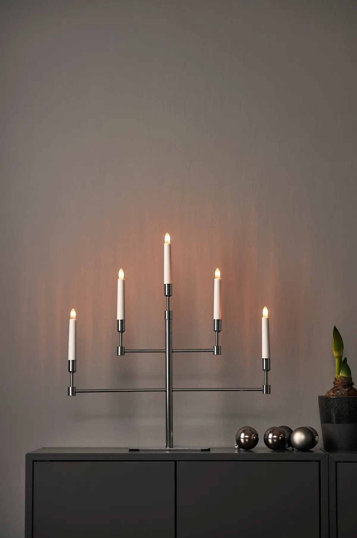 Lysestake Vide høyde 53 cm Chrome