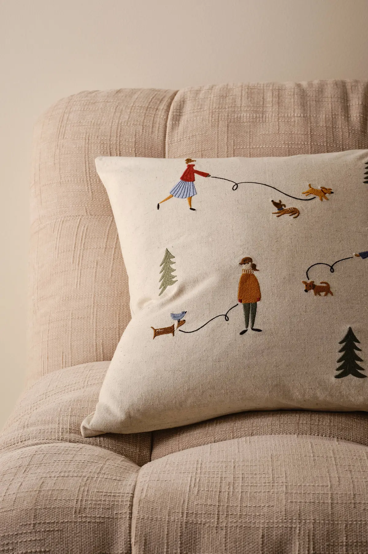 WALKIE brodert putetrekk 50x50 cm