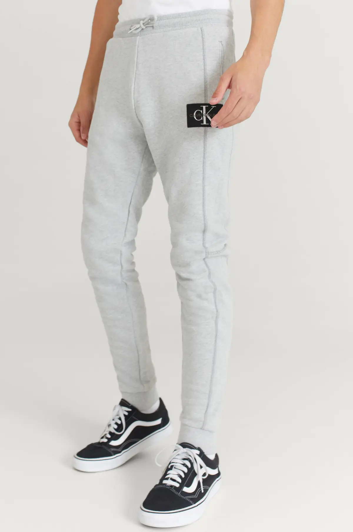 Joggebukser Rib Blocking Badge Sweatpants Pz2 - light grey heather