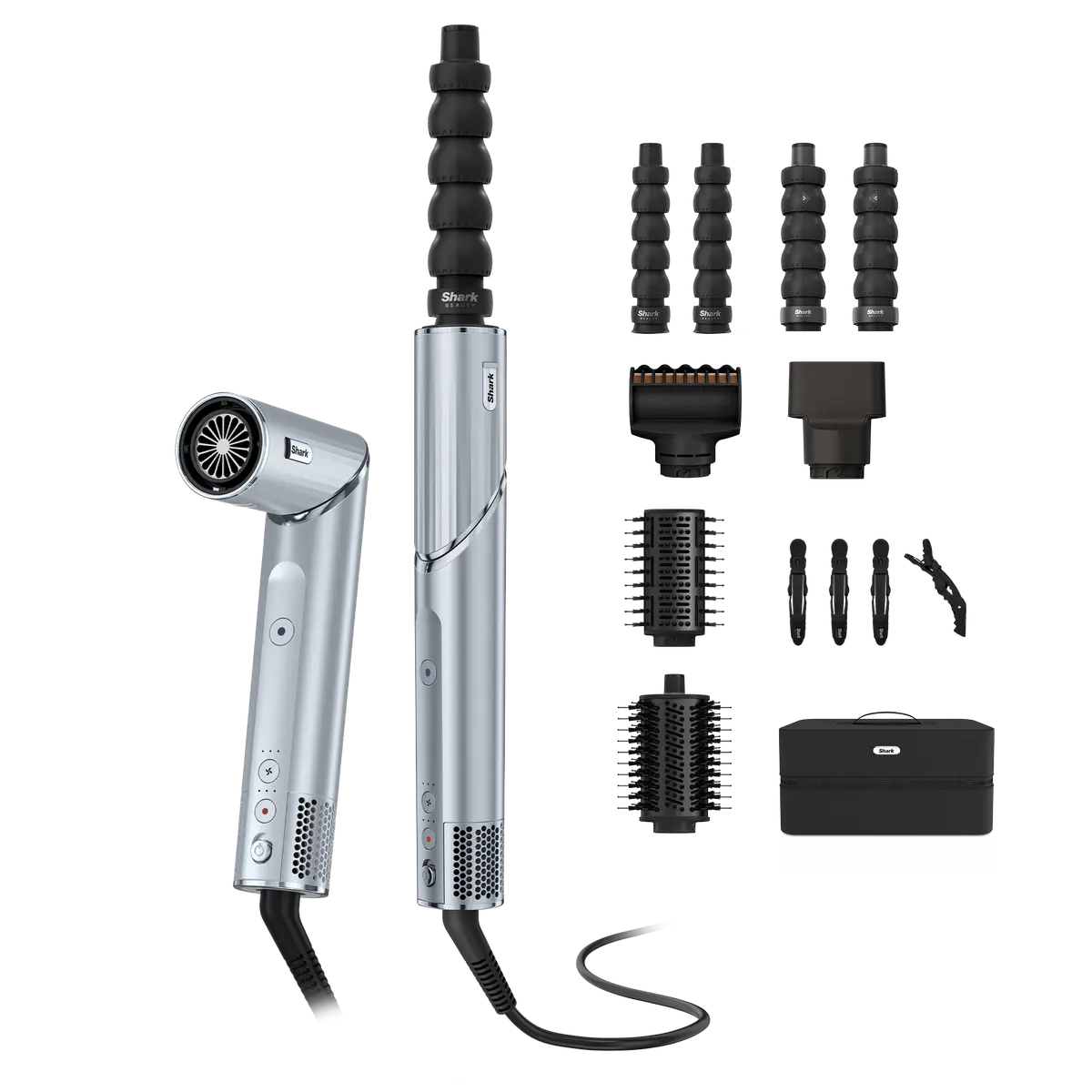 Shark FlexStyle 6-i-1 Air Styler & Hårføner med oppbevaringsetui - Isblå
