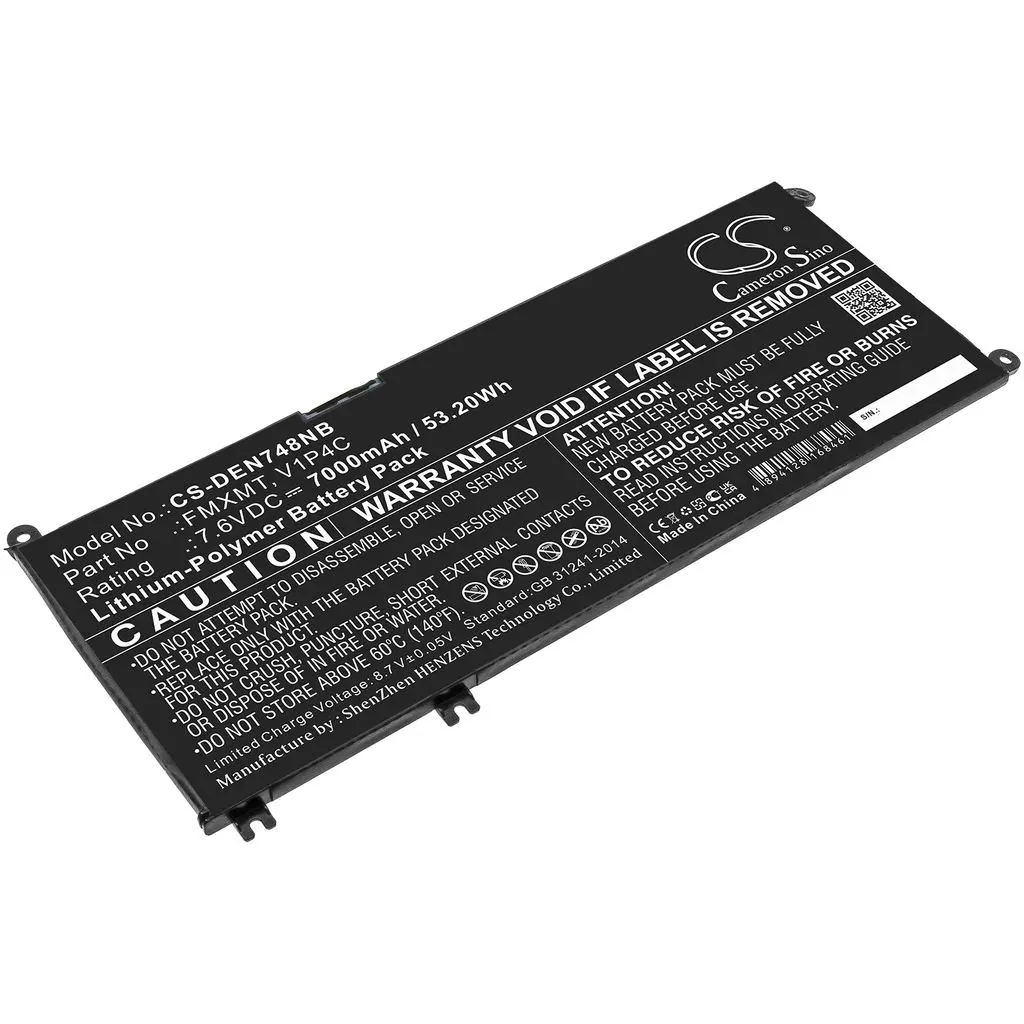 Batteri til Dell Chromebook 13 3380-7TFG4H, 7.6V, 7200 mAh