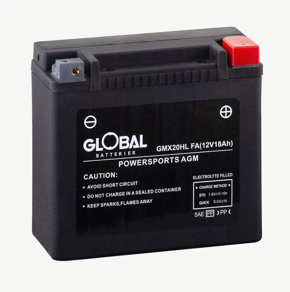 Global 12V GMX20HL FA MC-batteri 18Ah 176x89x154mm