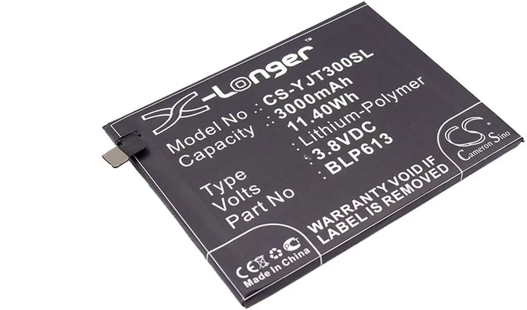 Batteri til BLP613 for Oneplus, 3.8V, 3000 mAh