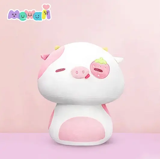 Strawberry cow Mushroom Family Plush Figure 35 cm