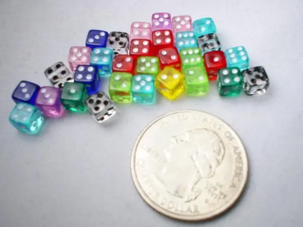 Transparent D6 5mm Assortment Tube (30)