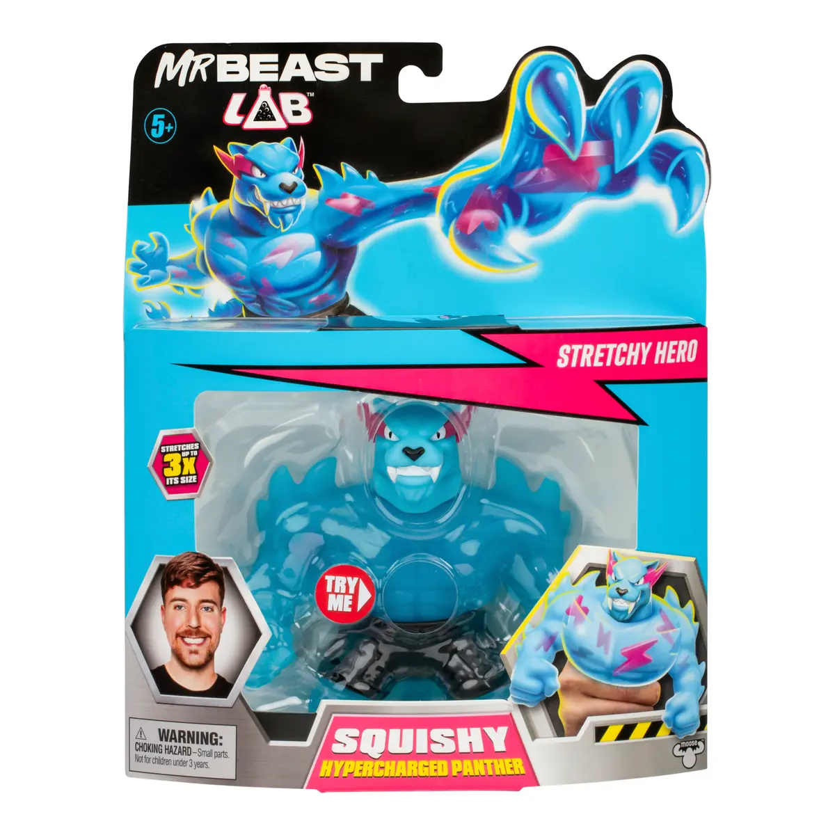 Squishy Hypercharged Panther MrBeast Lab Stretchy Hero Figure