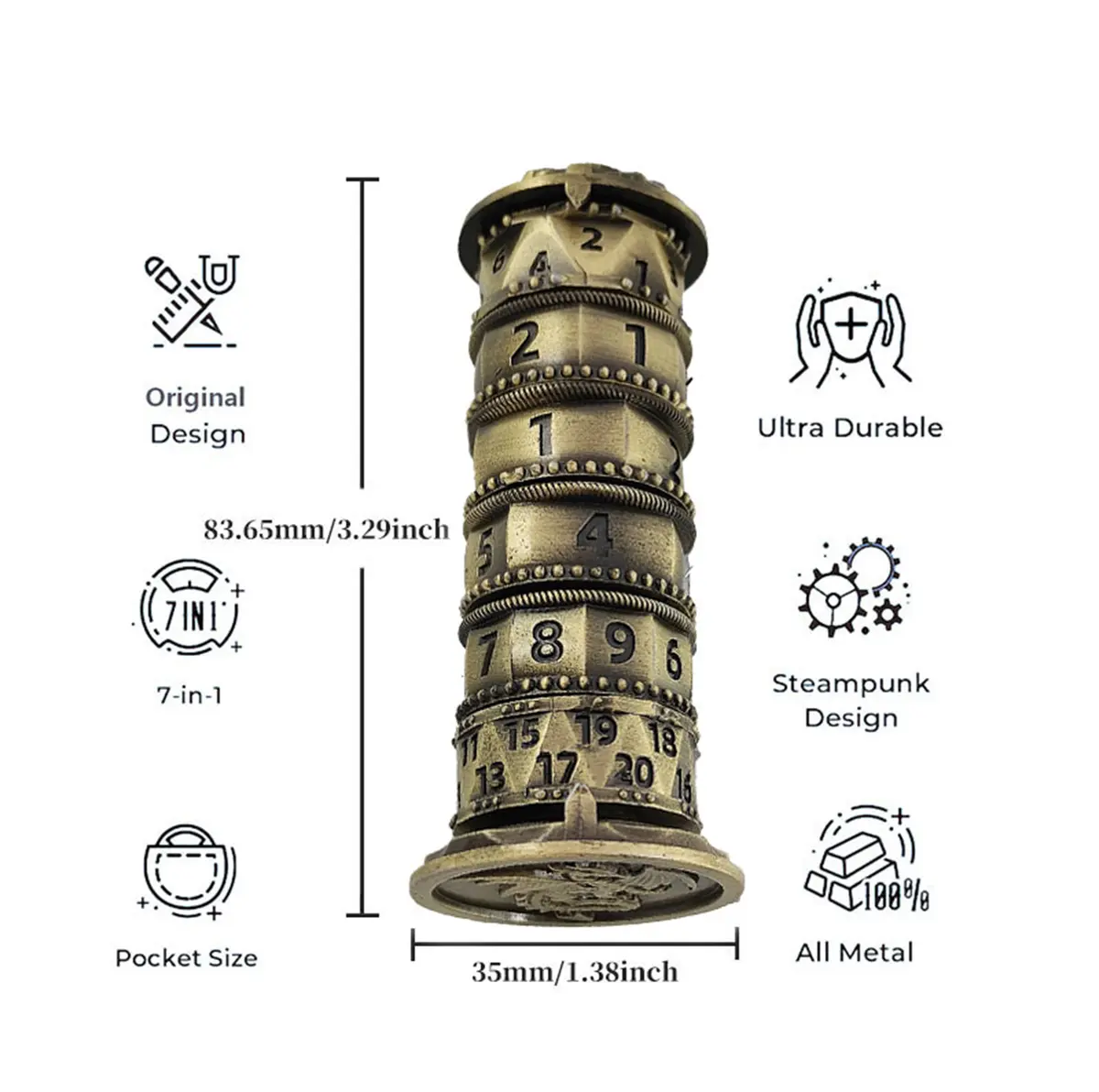 Carousel Dice Tower Brass