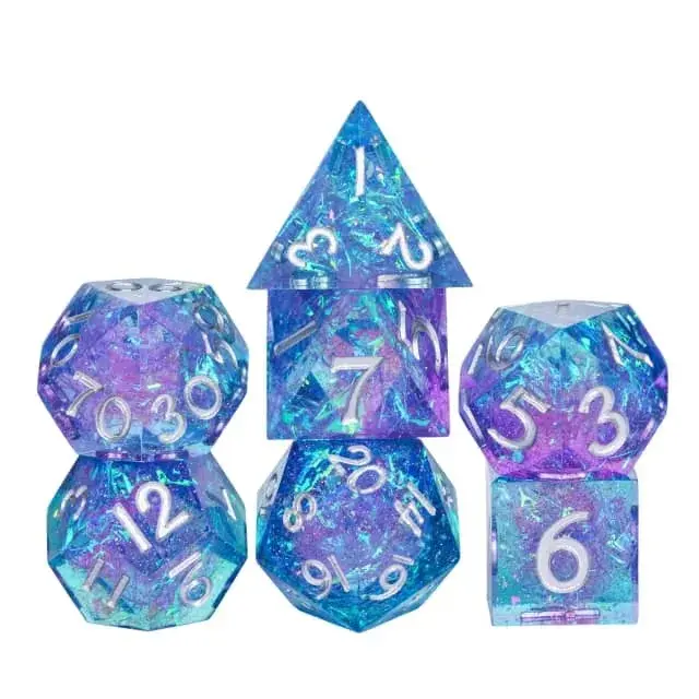 Sharp Edge Resin Poly Two-Color Glitter Paper Purple, Blue /Silver (7)