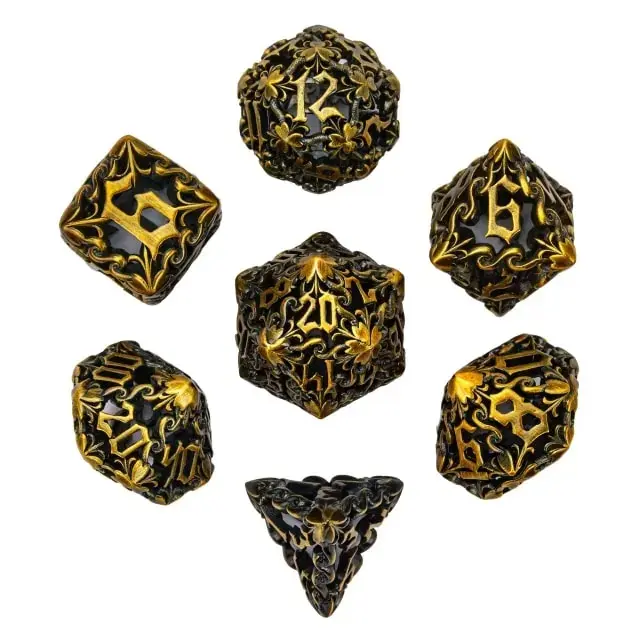 Hollow Metal Poly Ancient Dragon Flower Gold (7)
