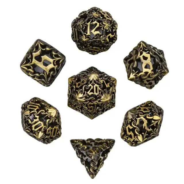 Hollow Metal Poly Ancient Dragon Flower Bronze (7)