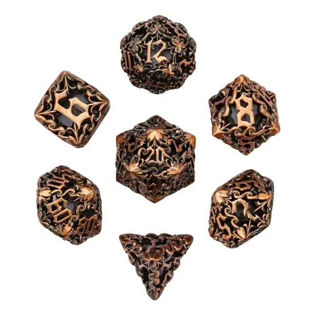 Hollow Metal Poly Ancient Dragon Flower Copper (7)