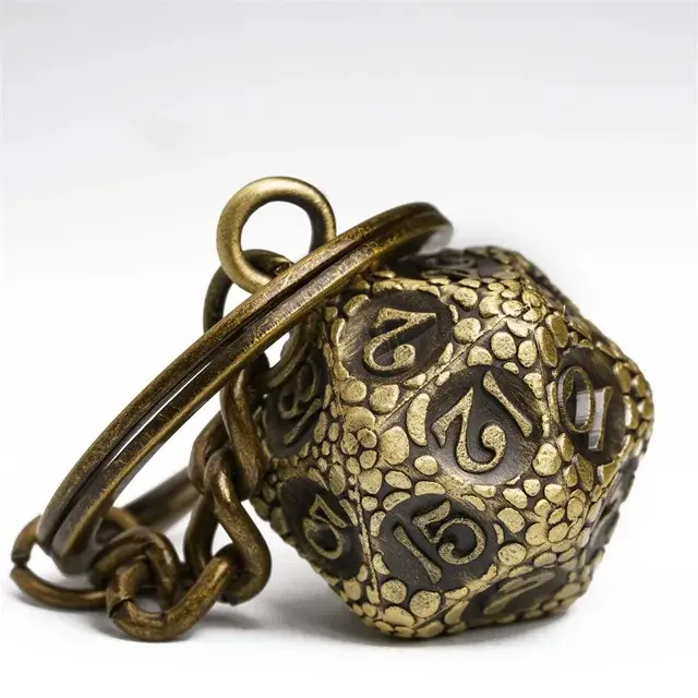D20 Keychain Bronze