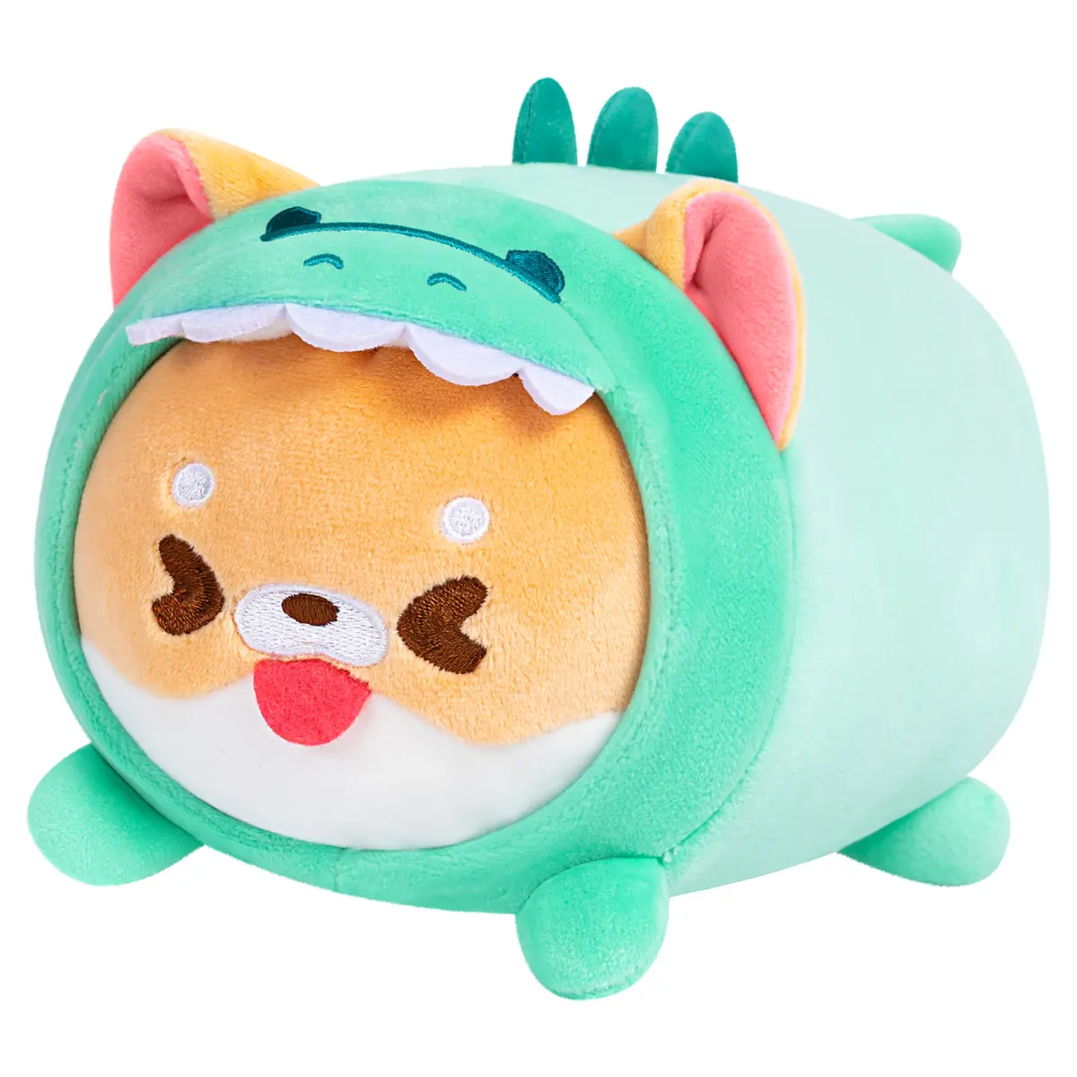Shiba Inu with Dino Hoodie Fluffy Family Plush Figure 20 cm