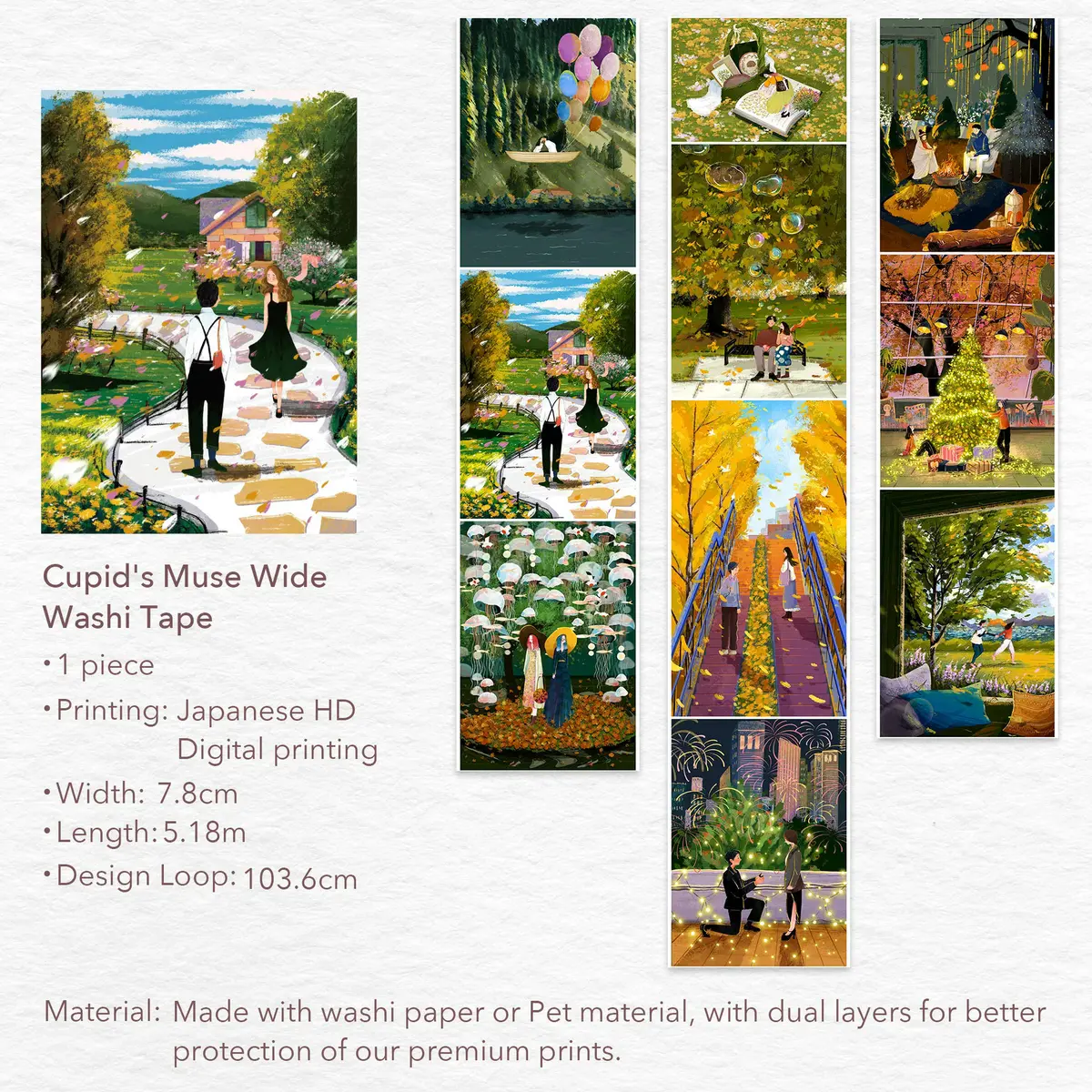 Cupid's Muse Wide Washi Tape