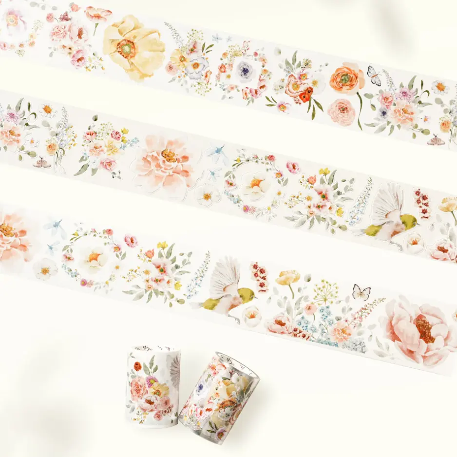 Pre-Cut Floral Finch PET Tape