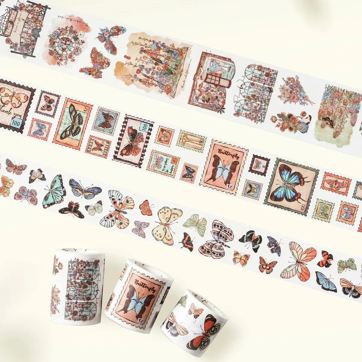 Stamped Wings Washi Tape Sticker Set