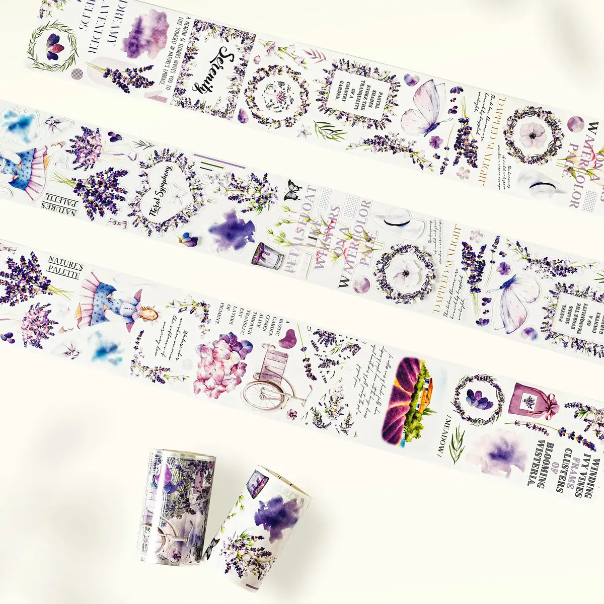 Pre-cut Purple Muse Wide Washi Tape