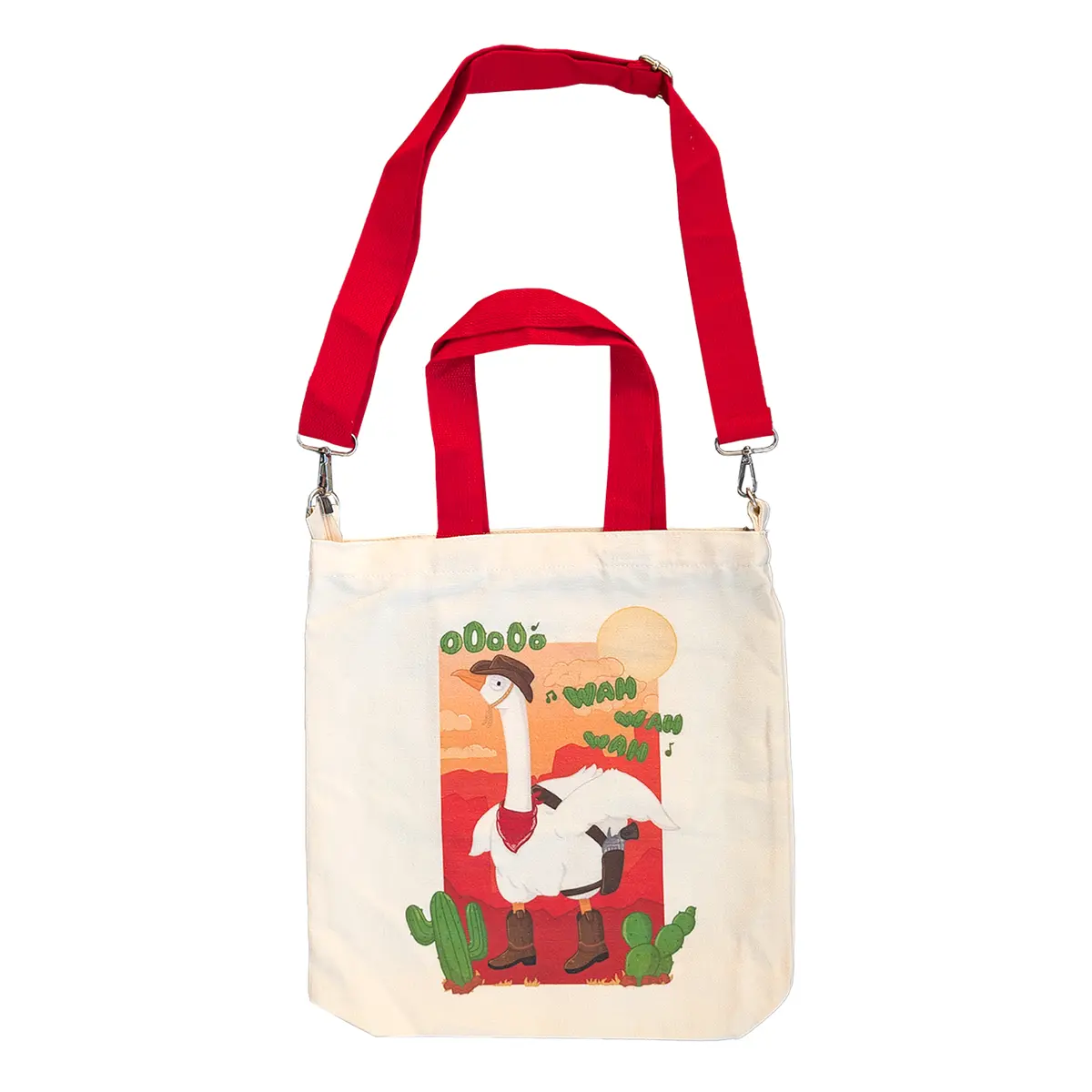 Cowboy Showdown Goose Tote Bag