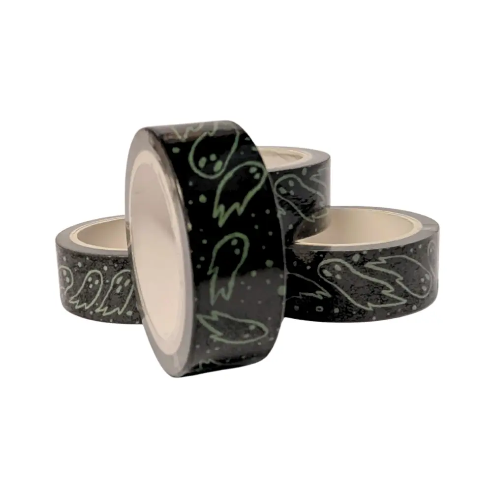 Ghosts Black/Green Washi Tape